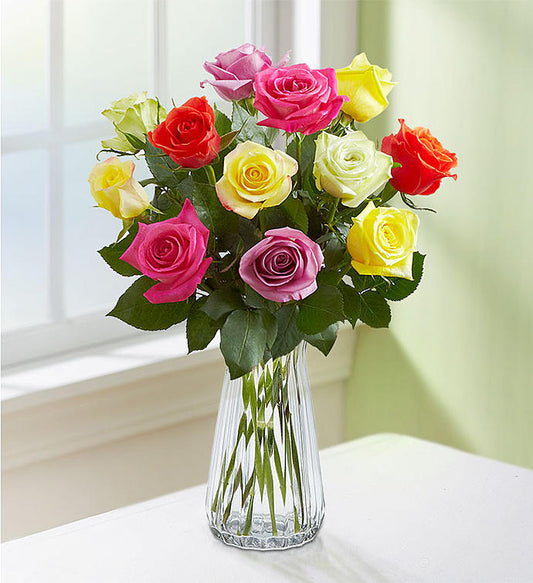 Dozen Assorted Colored Roses